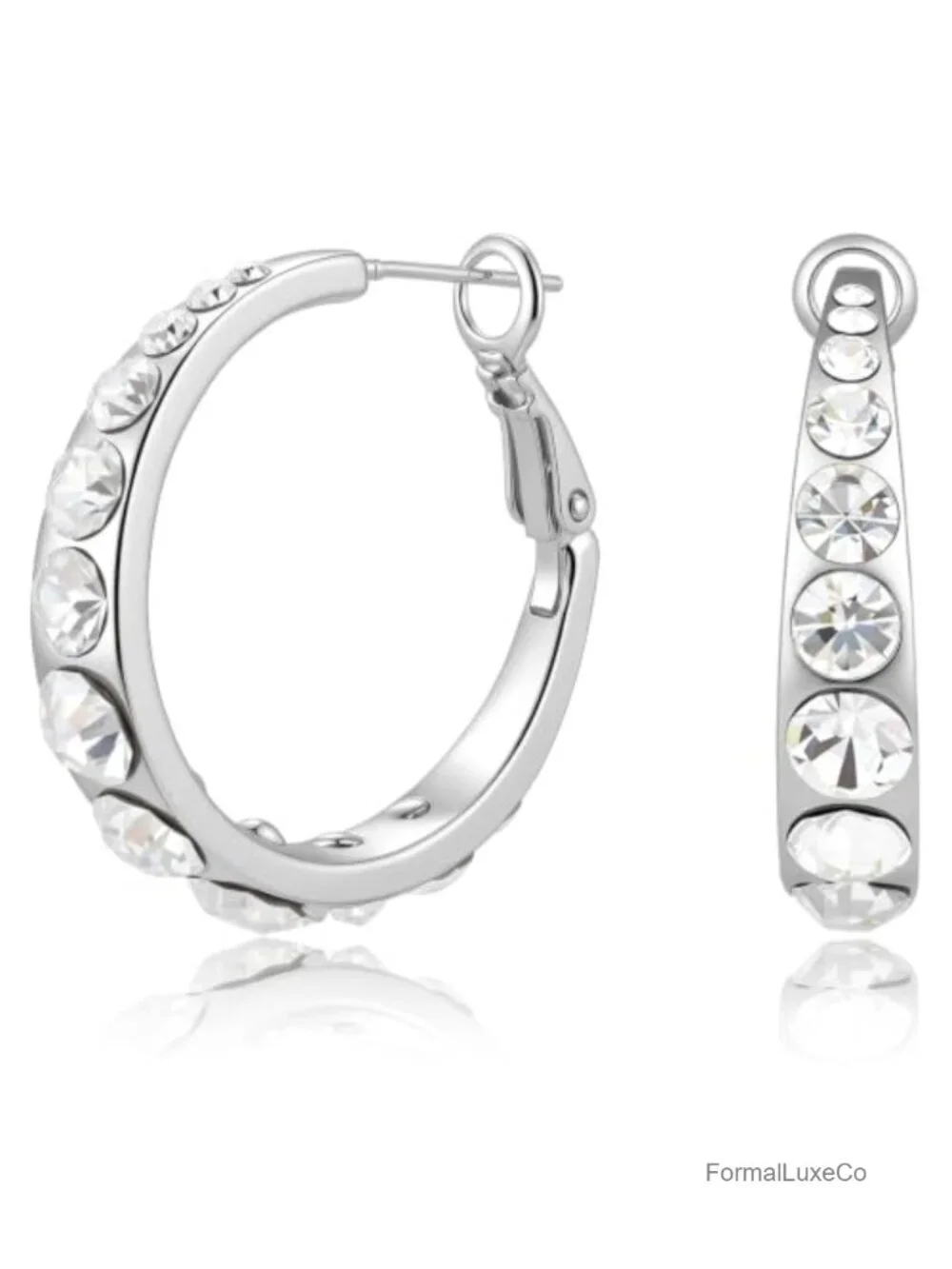 18K Gold Plated Chunky Hoop Earrings S925 Sterling Silver Post Hypoallergenic